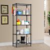 Changeable Assembly Floor Standing Carbon Steel Storage Rack Black