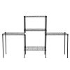 Changeable Assembly Floor Standing Carbon Steel Storage Rack Black