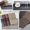 6 Pcs Placemats Dining Table Placemats Stain Resistant Anti-Skid PVC Kitchen Table Mats Woven Polyester, Brown